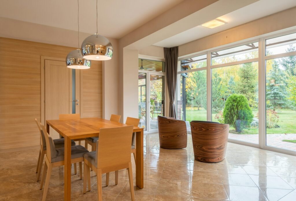 sspacious dining room extension Interior of spacious dining room extension