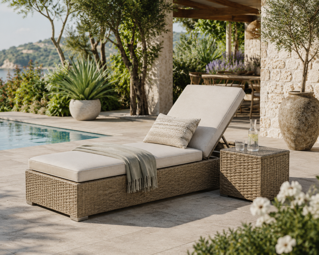 garden rattan sun lounger retreat in sunlight garden rattan sun lounger for your patio space
