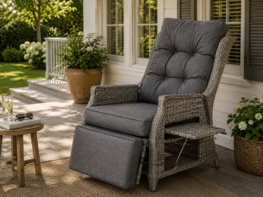 modern rattan garden recliner chair modern rattan garden recliner chair for outdoor patio